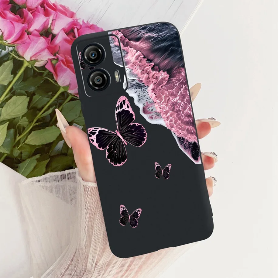 Stylish Butterfly Flower Soft Silicone Phone Case Cover