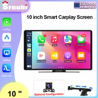 Srnubi – écran intelligent Portable sans fil Carplay de 10 pouces, lecteur vidéo multimédia, autoradio Android pour Apple Android, stéréo AUX/FM 1