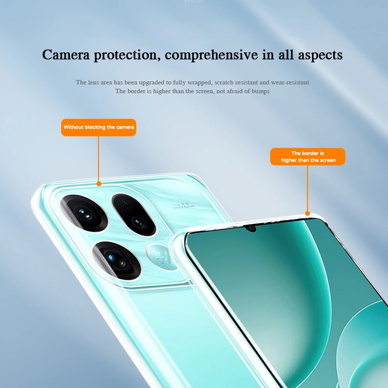 Clear Soft Silicone Phone Case - Transparent TPU Back Cover Shell