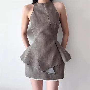 Asymmetrical Y2K Corset Top