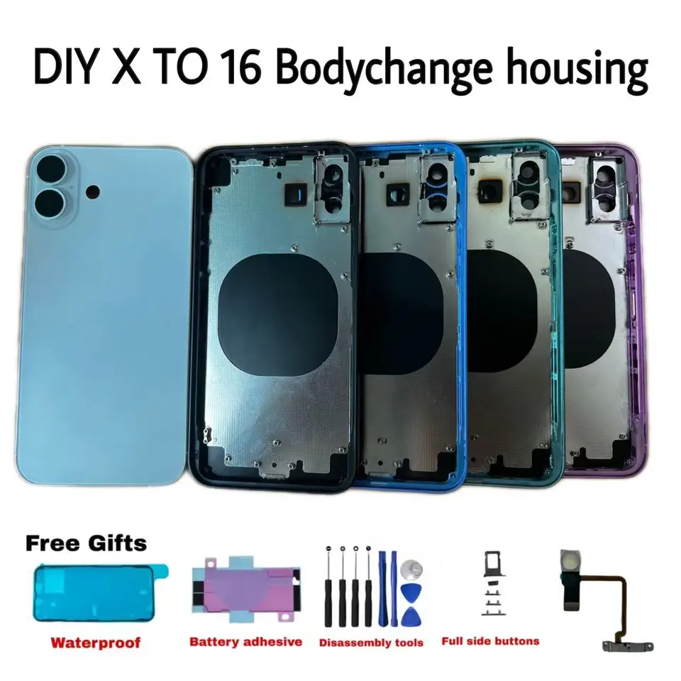 DIY Convertor Bodychange Back Housing For iPhone X TO 16 Rear Back