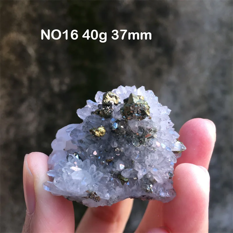 100% Natural White Crystal Quartz With Pyrite Or Chalcopyrite Symbiotic Specimen Cluster Home Decor Meditation Energy Healing 4