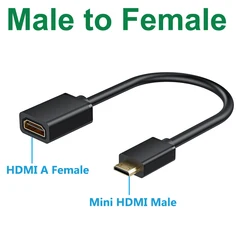 Premium 4K 60Hz Mini HDMI to HDMI Adapter Cable - 0.3M (Male to female)
