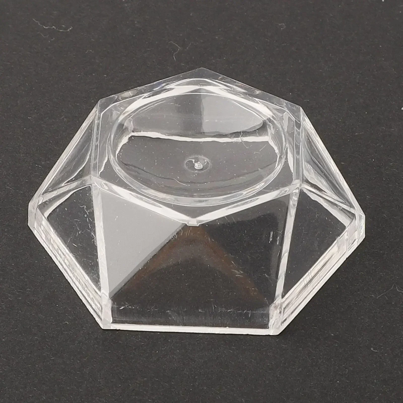 Acrylic Transparent Ball Base Hexagon Shape Stone Support Display Stand Figurine Holder Desktop Ornaments 6