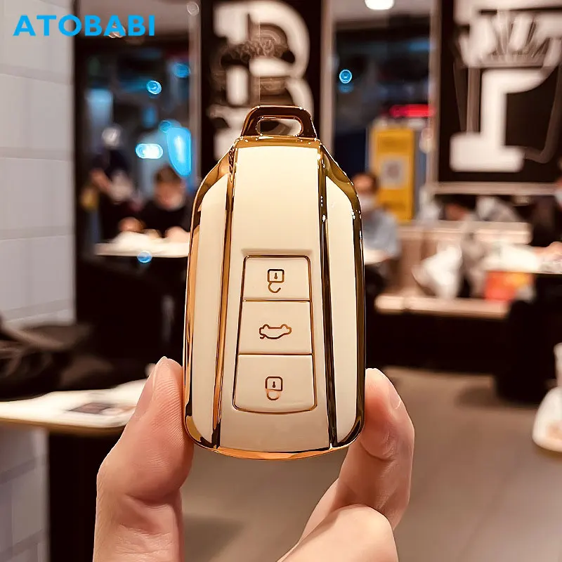 

TPU Car Key Cover Smart Keyless Entry Remote Fobs Cases Keychain Holder Auto Accessories Supplies For DFSK Dongfeng Aeolus AX7