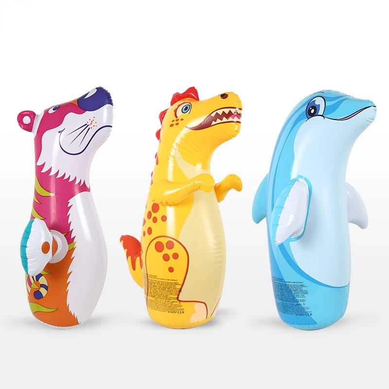 Children Baby Toys Column Inflatable Artoon Dinosaurs Tigers Dolphins Penguin Boys Girls Creative Gifts Random Delivery Unisex |