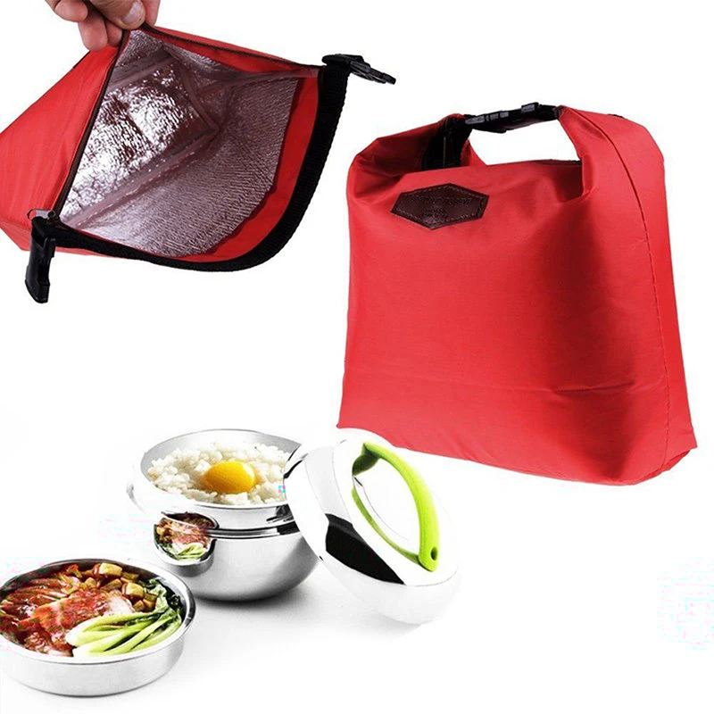 Fashion Portable Thermal Insulated Lunch Bag Cooler Lunchbox Storage Bag Lady Carry Picinic Food Tote Insulation Package