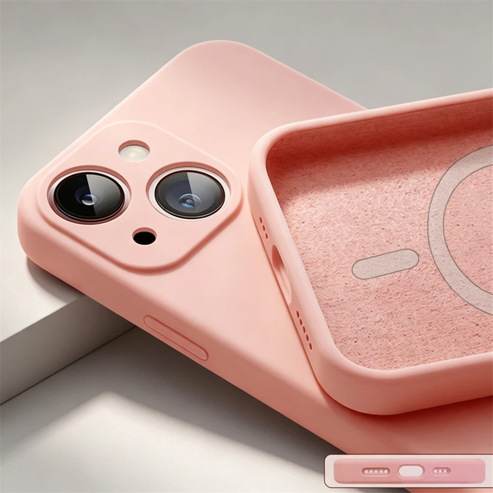 Premium Magnetic Liquid Silicone Case with Precision Camera Protection