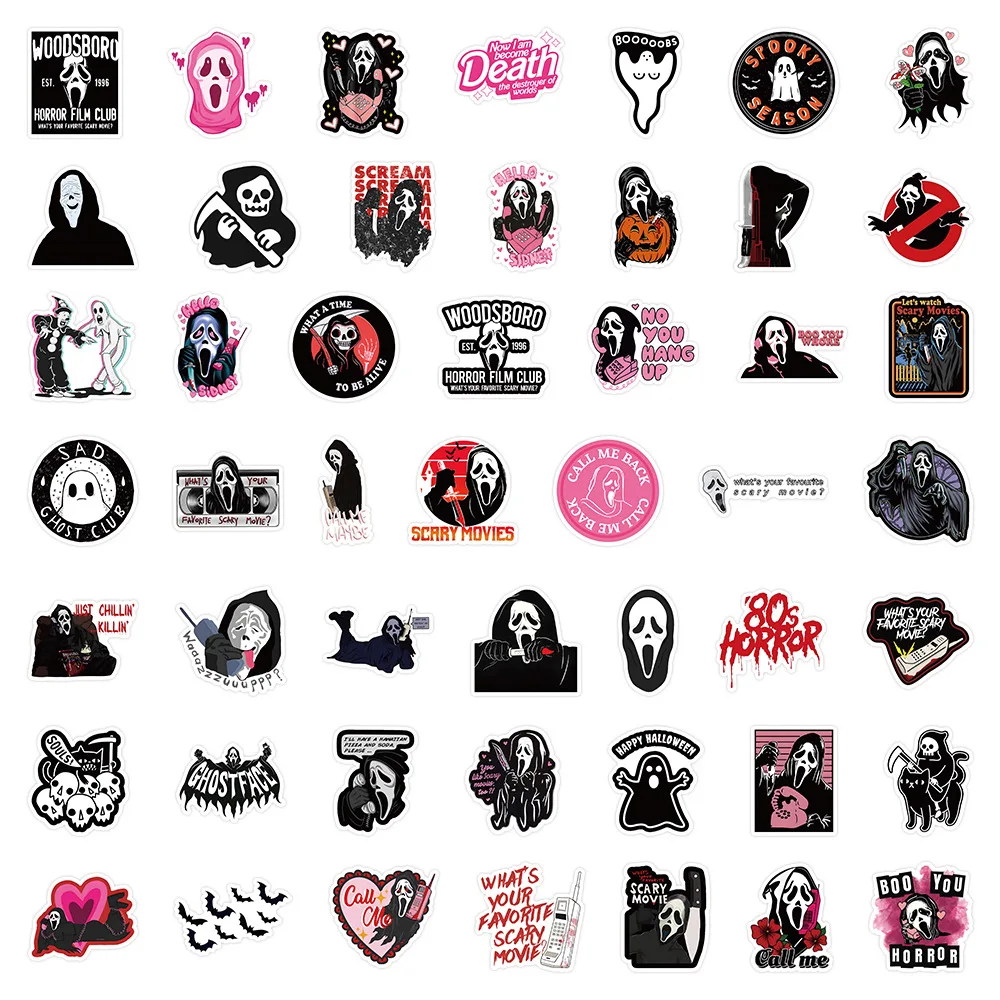 50pcsRiman personalitycute death mobilephone 스티커 스티커방수 이동식 트롤리 케이스 스쿠터 기타DIY장식 스티커