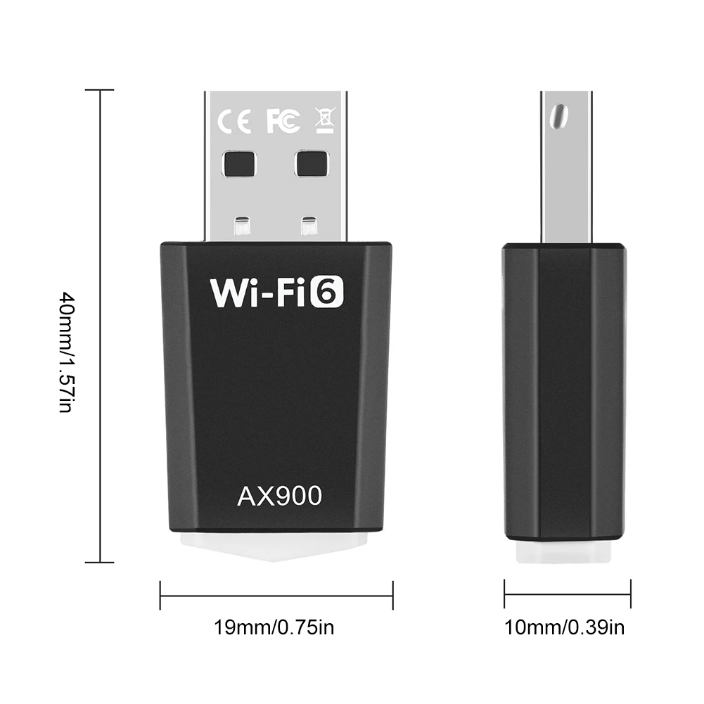 AX900 WiFi6 스마트 네트워크 카드 듀얼 밴드 드라이버가 필요 없는 무선 네트워크 카드 노트북용 2.4G 및 5GHz USB 네트워크 카드 Windows 7 10 11