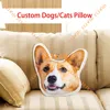 Customized 3D Pet Dog Cat Pillow,Custom Dogs Cats Animal Shape Pillows,Personalized Animals Face Head Photo Portrait Pillow 3