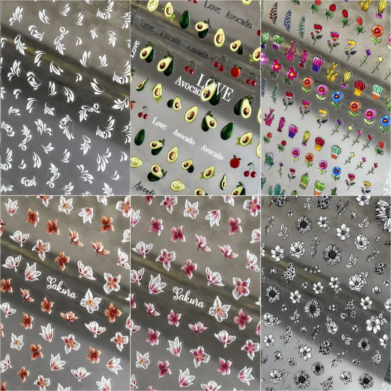 

Relief 1418 Hot Adhesive Cute Nail Stickers Japanese Stickers Nail Stickers Fruit