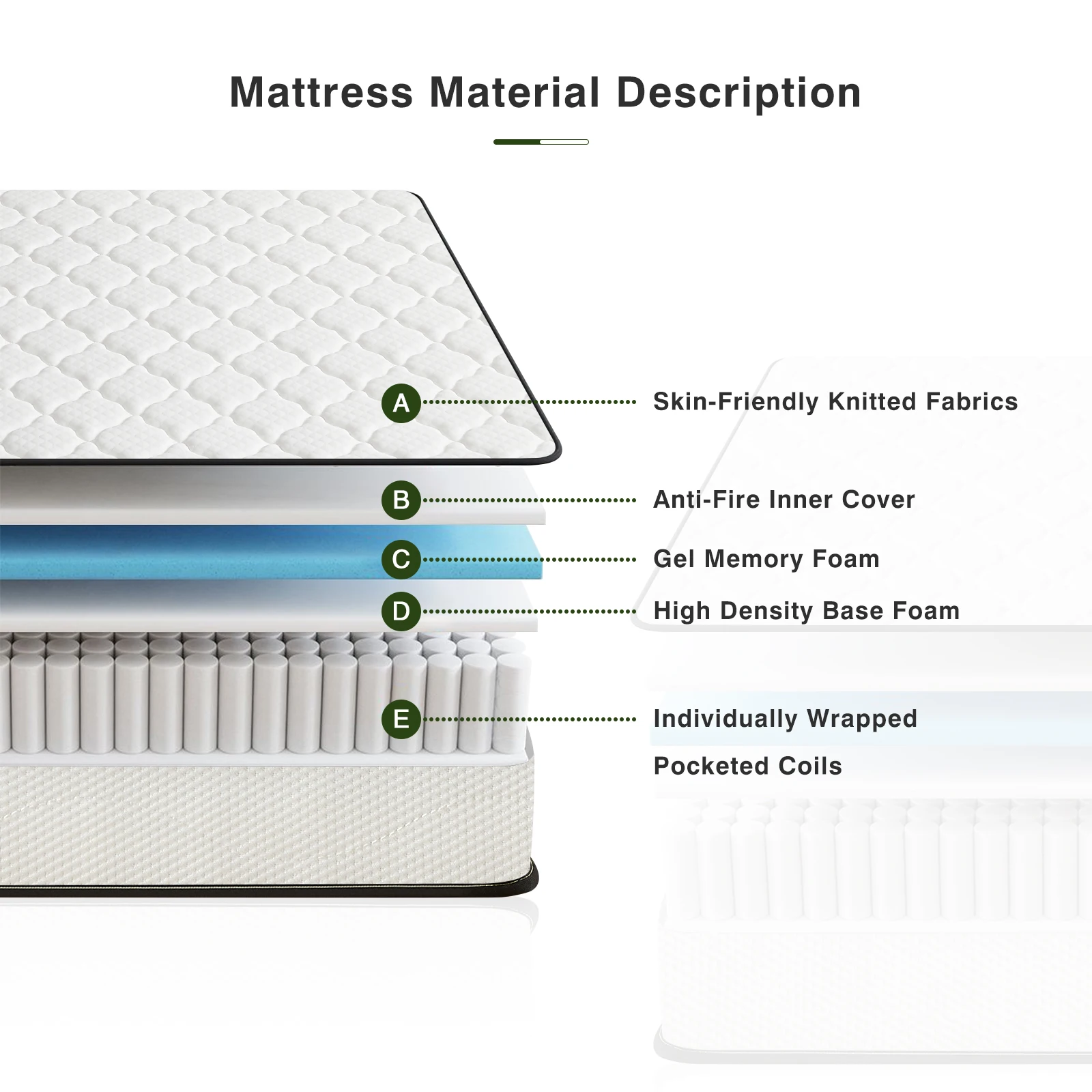6 Inch innerpring Dream Ded Mattress Medium Firm Feel, Fiberglass Free, Host Youth Guest Bedroom, Mattress in A Box, Twin,Twinxl 4