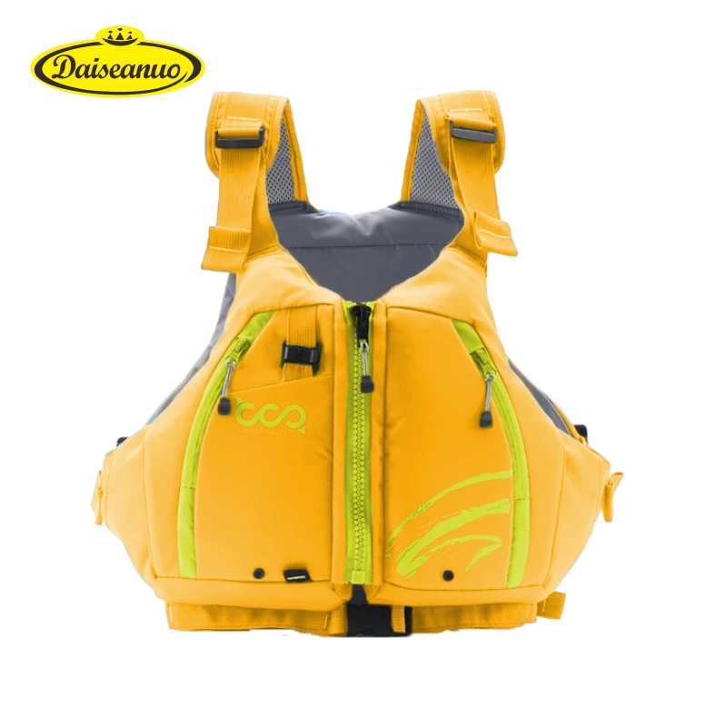 Gilet de sauvetage pêche kayak 50N CE avec grande poche pour paddle SUP et activités nautiques