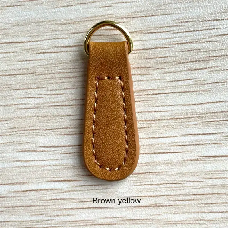 Genuine Leather Zipper Zip Puller Head Clothes Luggage Accessories Backpack Zipper Buckle Pendant Pull Tab Sewing Tab