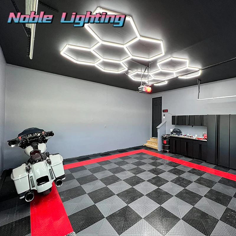 

Hot Sell 2.1*3M High Performance Led Hexagon Detailing Light Led Workshop Garage Wall Light