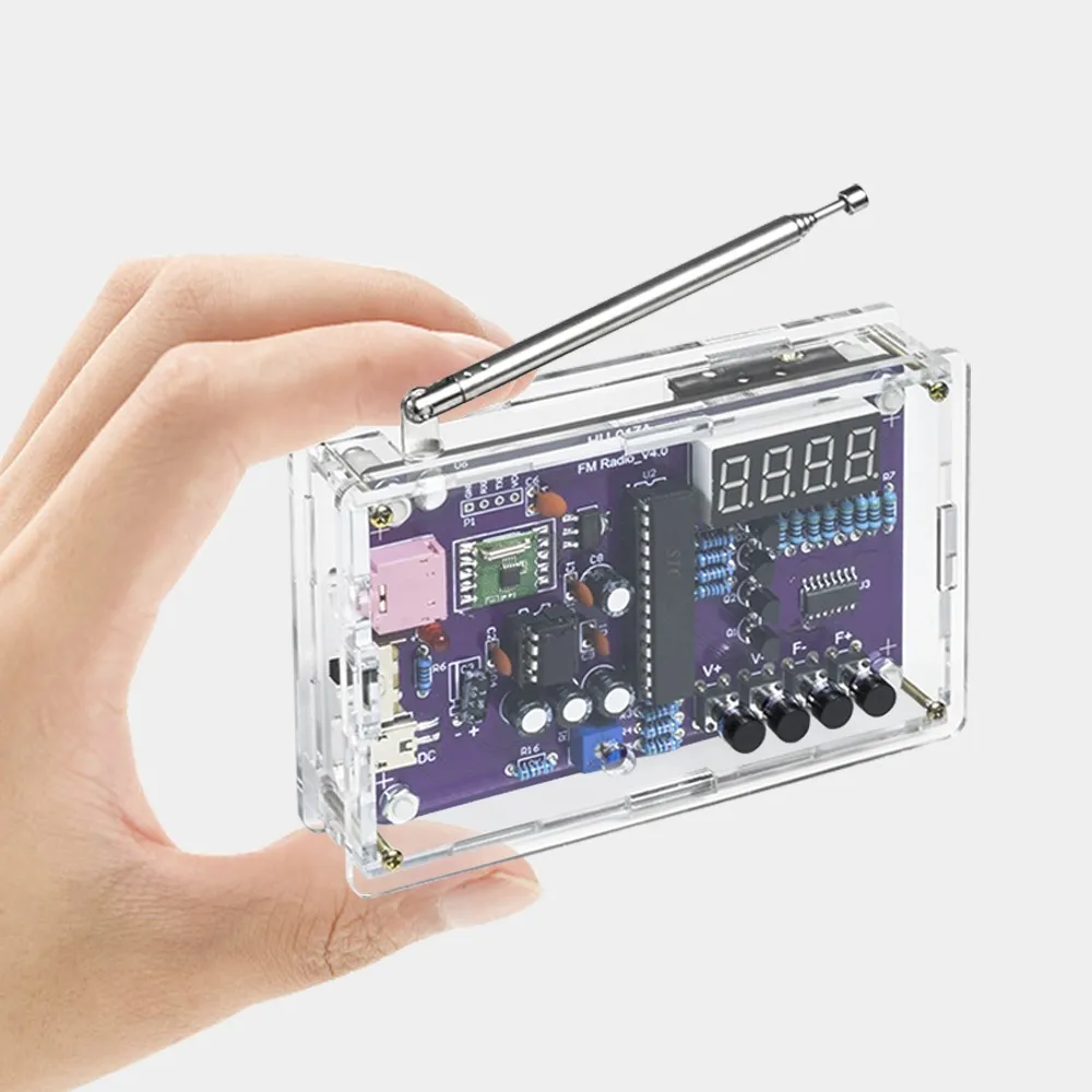 Kit Radio FM Fai-da-Te con Frequenza Regolabile 87-108MHz, Display Digitale, Progetto di Saldatura DIY, Pratica di Saldatura RDA5807S - immagine 3