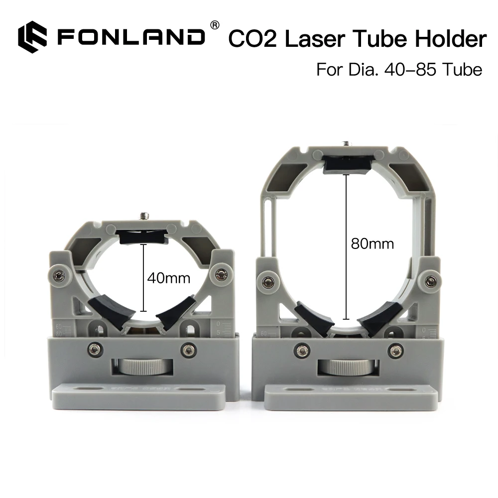 FONLAND – Support de Tube Laser CO2, Support en plastique Flexible 50-80mm pour Machine de découpe et gravure Laser 50-180W, 2 pièces/ensemble