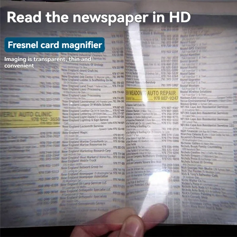 NEW-260X180mm 전체 페이지 대형 시트 돋보기 돋보기 독서 보조 렌즈 유리 렌즈 책 페이지 확대 X3