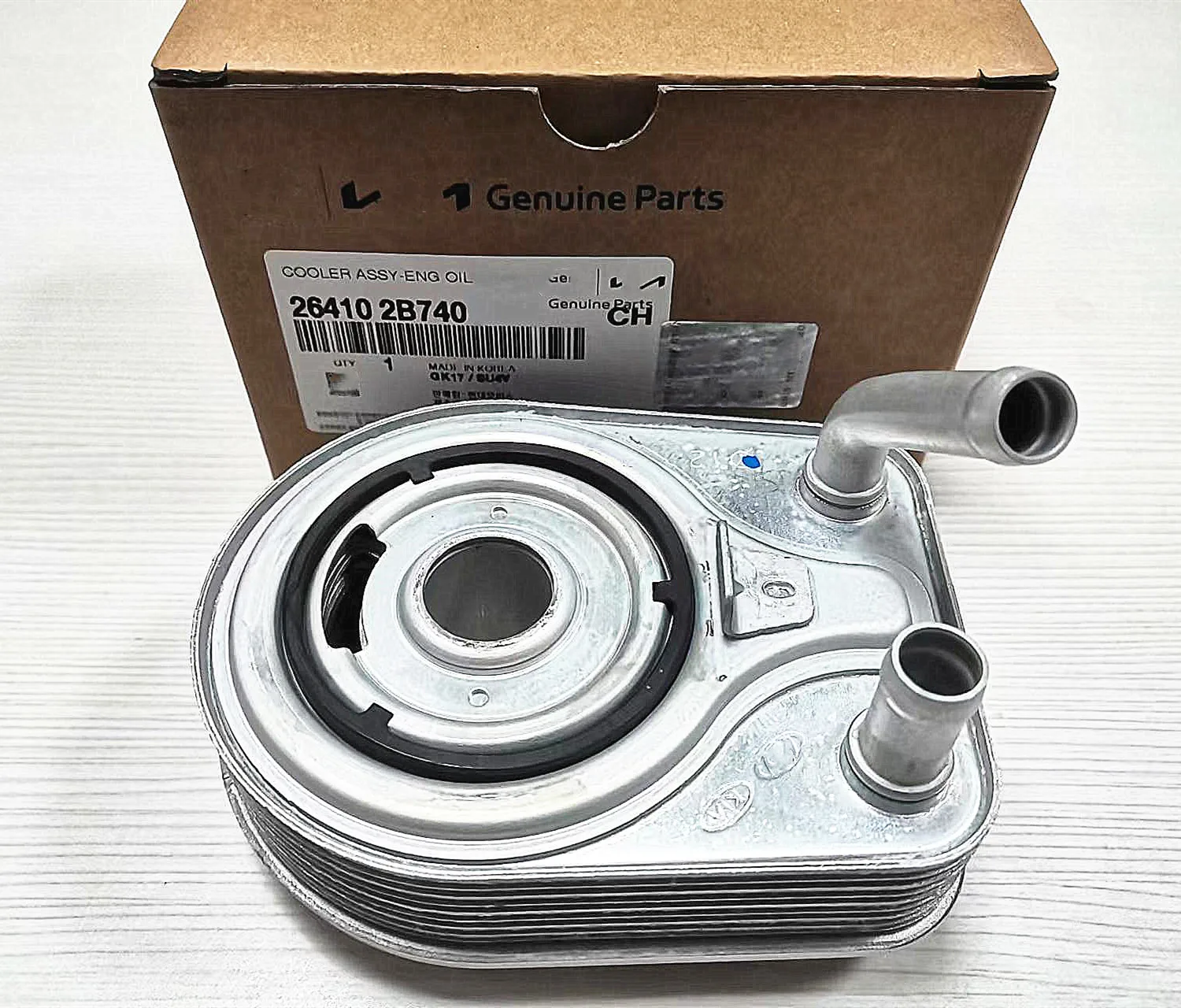 

Масляный радиатор двигателя 264102B740 26410-2B740 для Hyundai Kia 1,4 T 2015-2018 VELOSTER SONATA ELANTRA FORTE KONA OPTIMA k5 TUCSON
