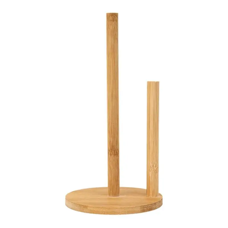 Wooden Paper Towel Holder – Kitchen & Bathroom Vertical Stand 5