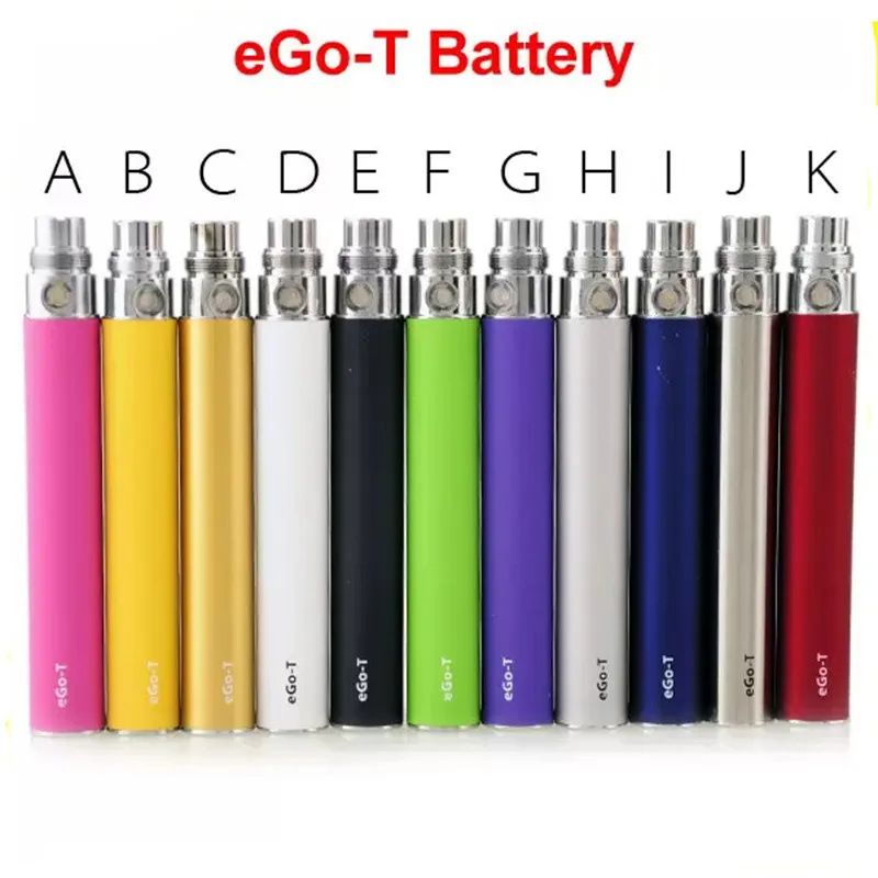 

10pcs Ego T Vape Pen Battery 650mAh 900mAh 1100mAh Battery E Cigarette Batteries 510 Threading For Ce4 H2 MT3 Atomizer Vaporizer