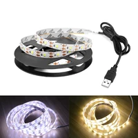 5V USB Led Strip Light SMD 2835 1M 2M 3M 4M 5M White/Warm White  Flexible Lighting Ribbon TV Background Tape Home Decor Lamp 1