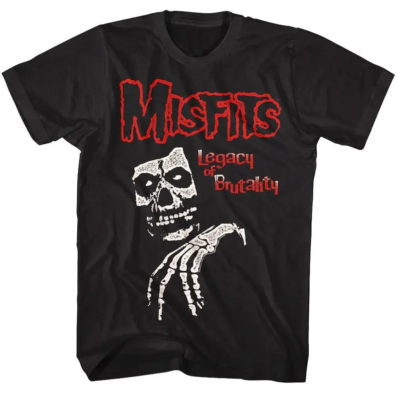 T-Shirt Misfits Legacy Of Violentity Album T-Shirt Grafiche Vintage