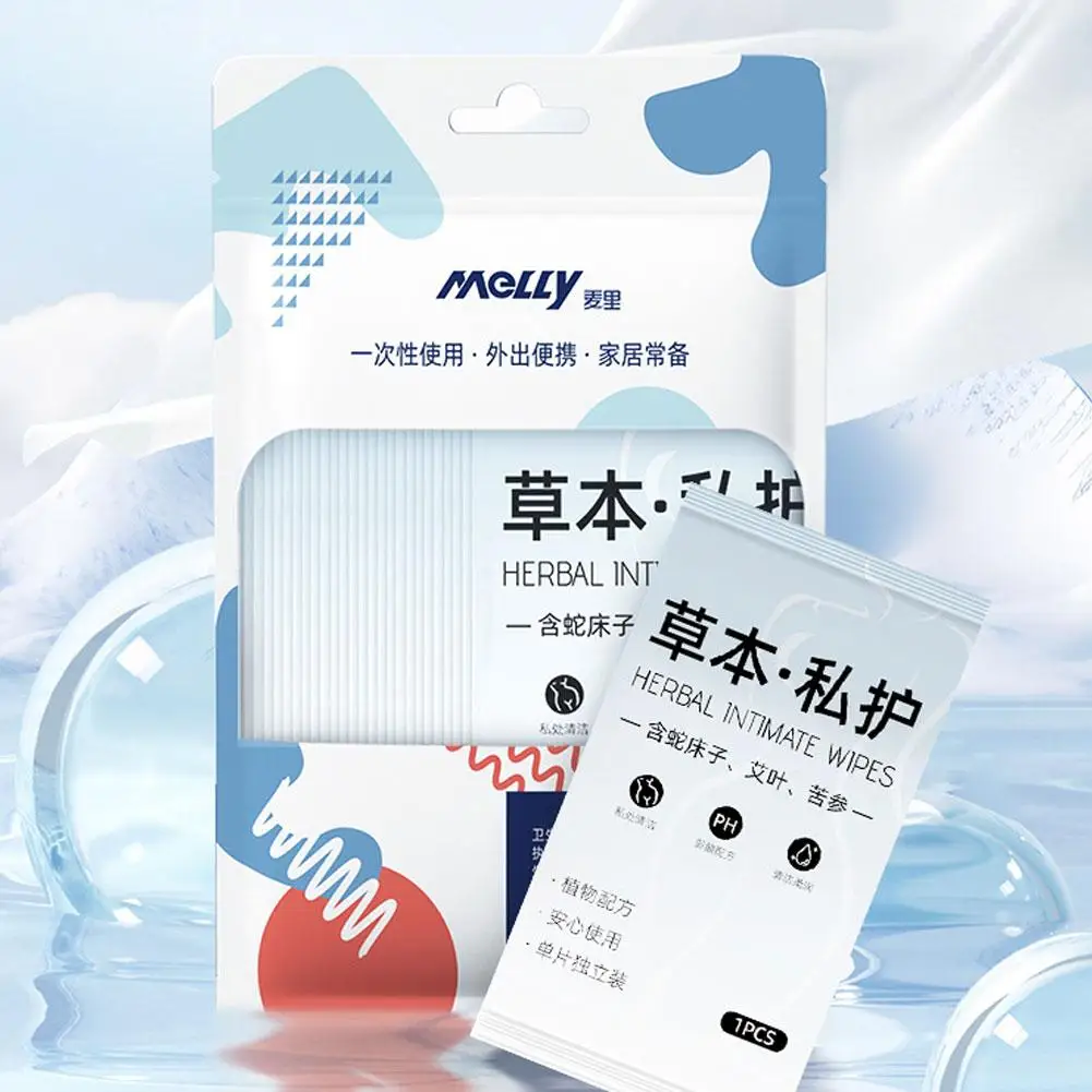 20pcs Feminine Private Parts Care Wipes Natural Herbal Intimate Antibacterial&Protection Wipes Mild Formulate for Sensitive Skin