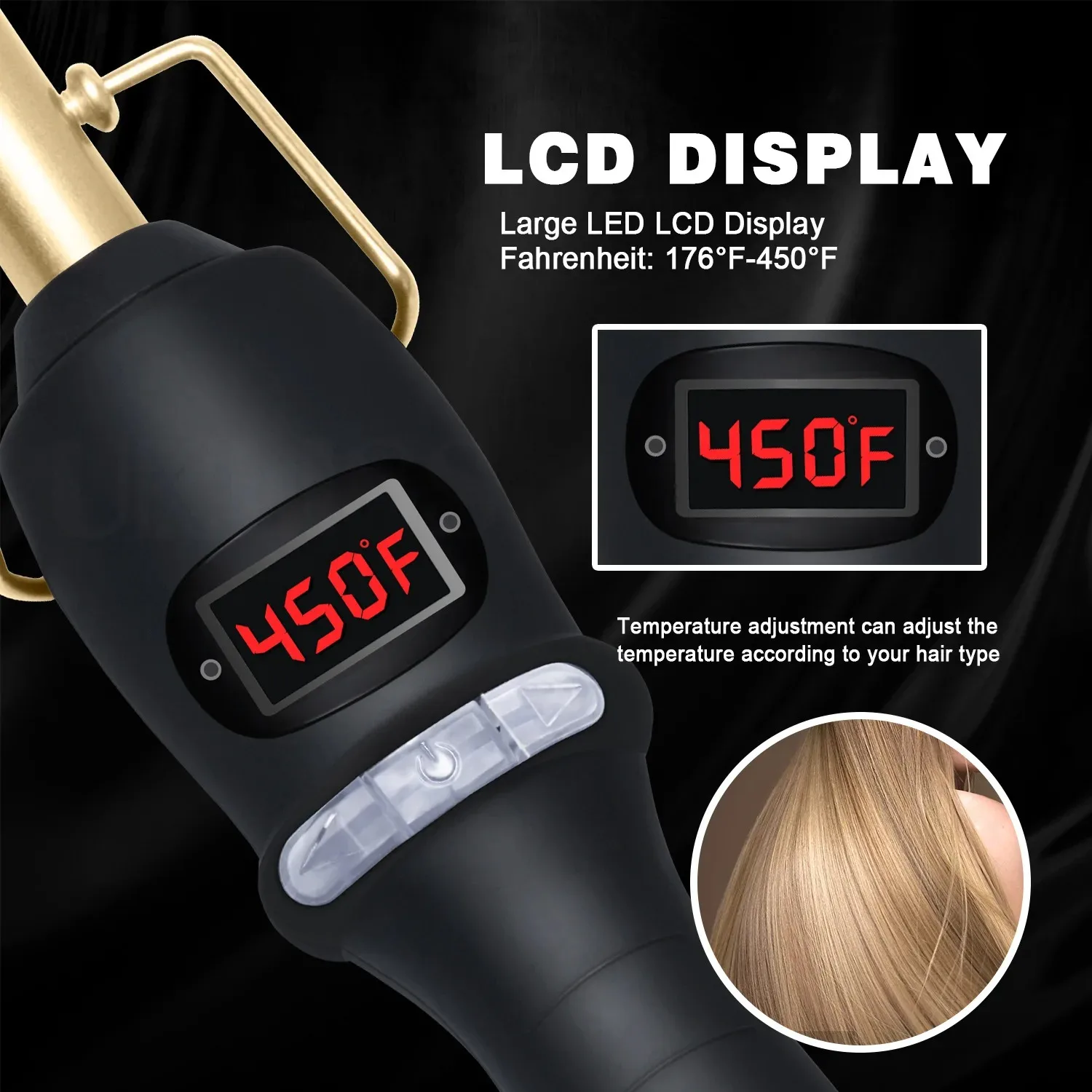 Electric Hot Comb Hair Straightener Heating Comb Ceramic LCD Straightener Brush for Wigs American African Hair Styling Tools 4