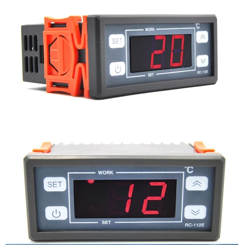 

RC-112E 220V 30A/10A Hot/Cold ON / OFF Relay Switch Universal Digital Temperature Controller Regulator Family Farm Thermostat