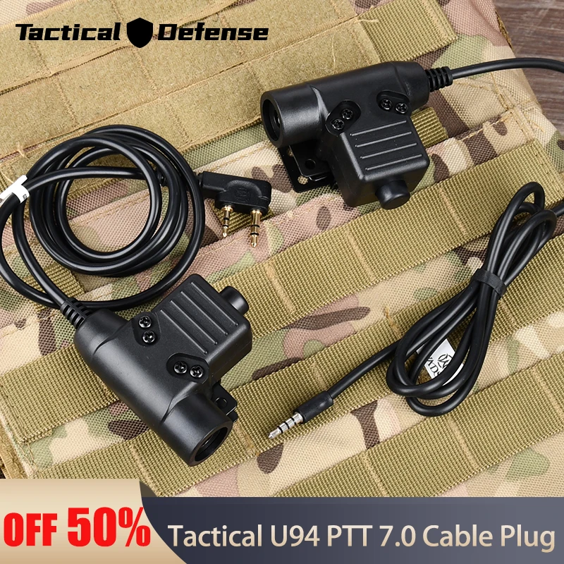 

NEW U94 Tactical PTT for Original Military Headset PTT for Earmor Comtact Headphone Hunting Headset Fit Nato Plug Accessories