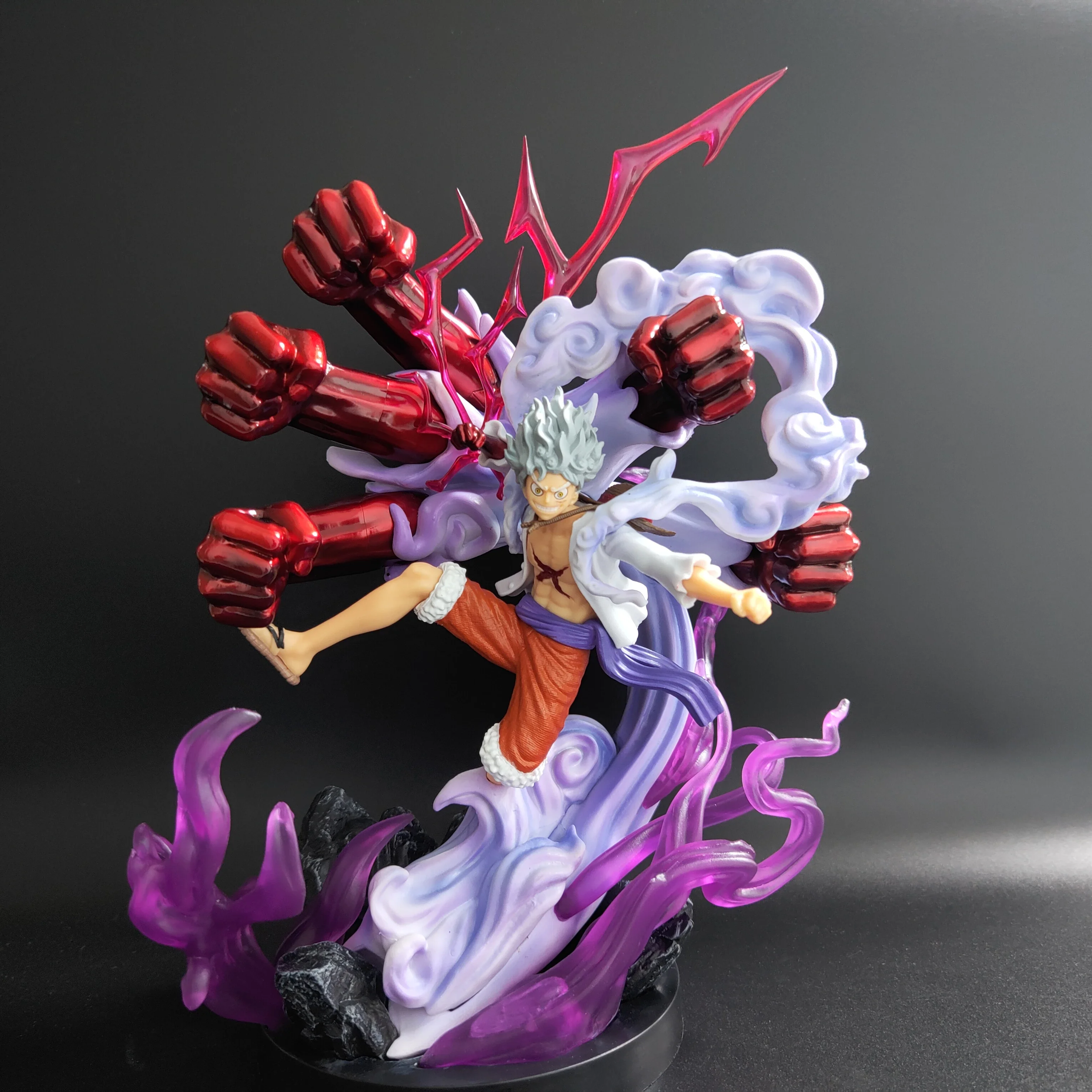 thumbnail image 1 of Figura de anime One Piece Luffy Gear 5 Sun God Nika 17 cm, figura de acción de PVC, estatua, modelo coleccionable, muñeca, juguetes para niños, regalo, 1 of 5