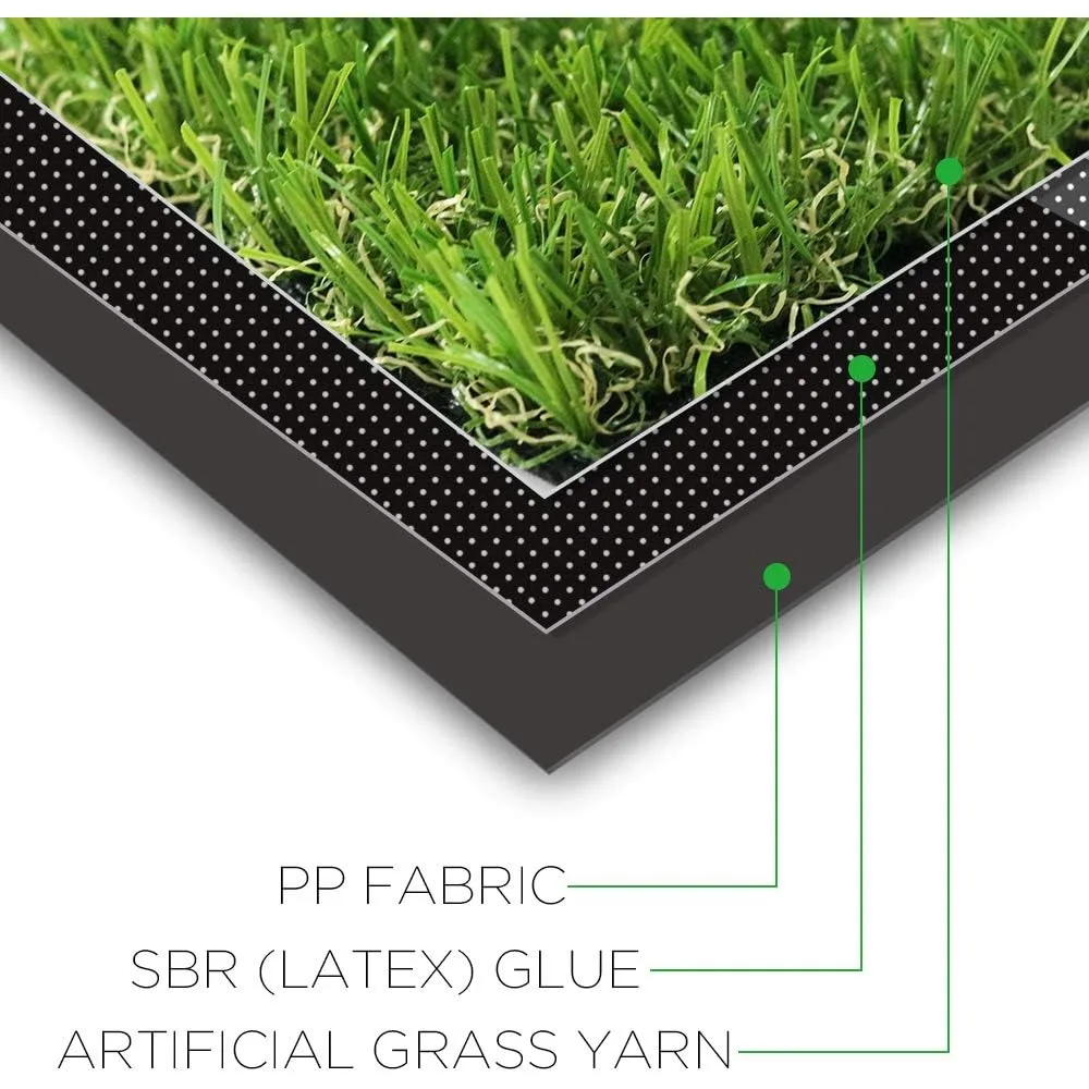 Artificial Grass Realistic Fake Grass Deluxe Turf Synthetic Turf Thick Lawn, Artificial Lawn