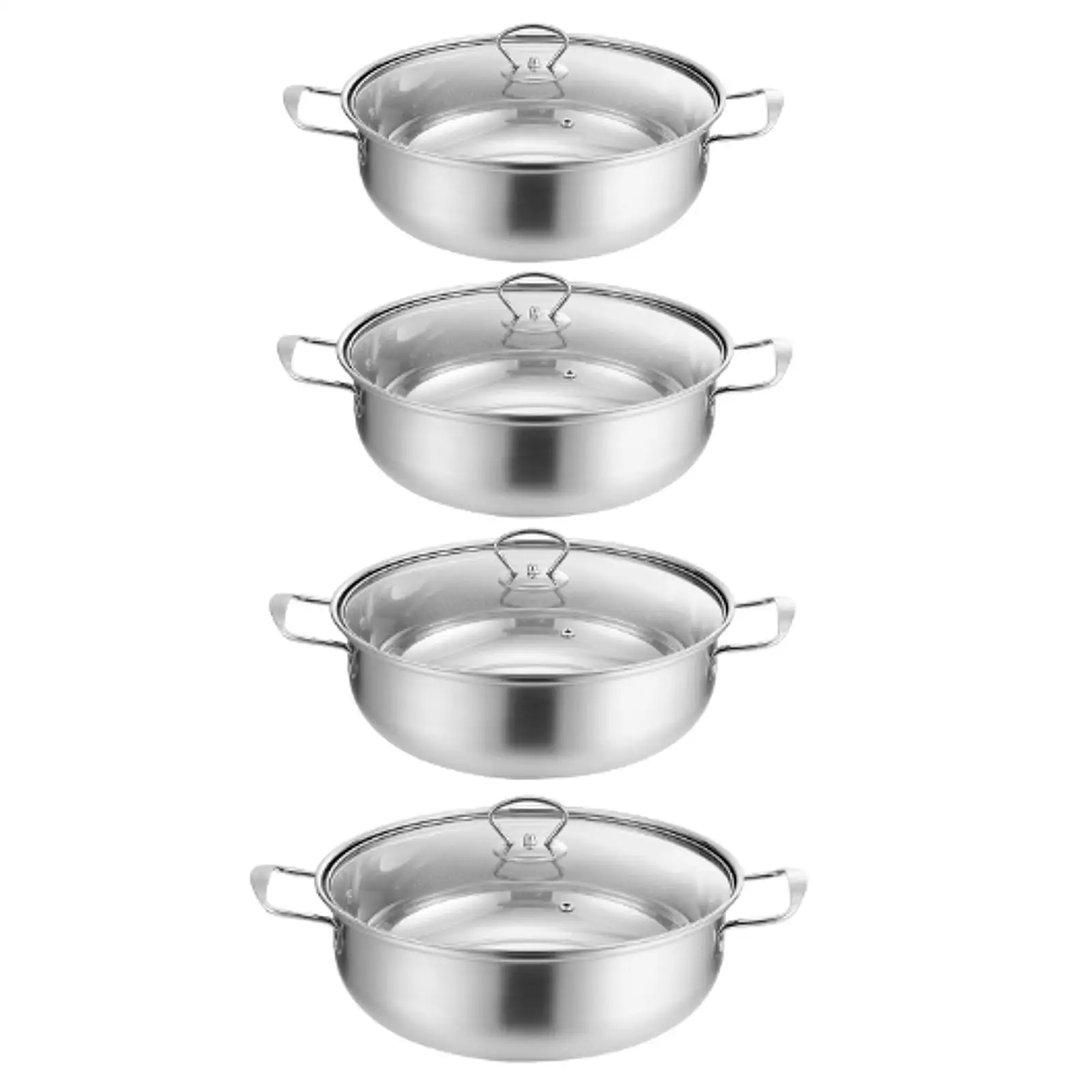 Stainless Steel Hot Pot Cookware with Lid Soup Pot for Home Restaurant Party