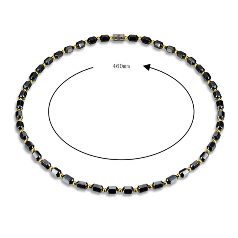 Q0KE Pain Relief Hematite Necklaces with Therapy for Arthritis Jewelry Gift 5