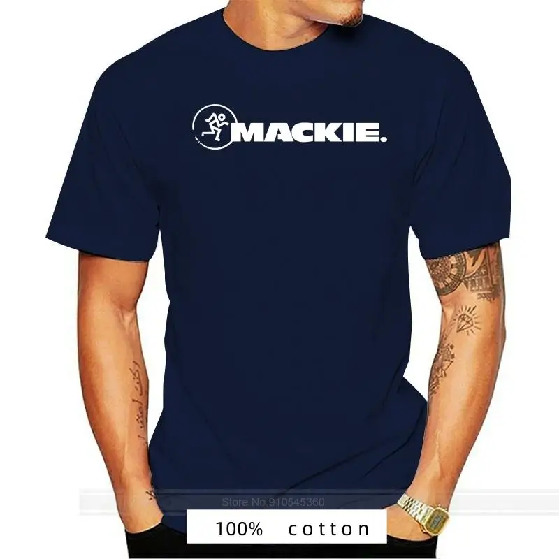 

cotton tshirt men summer fashion t-shirt euro size Mackie Cymbal Drums Percussion Logo Black T-shirt Mens S to 3XL