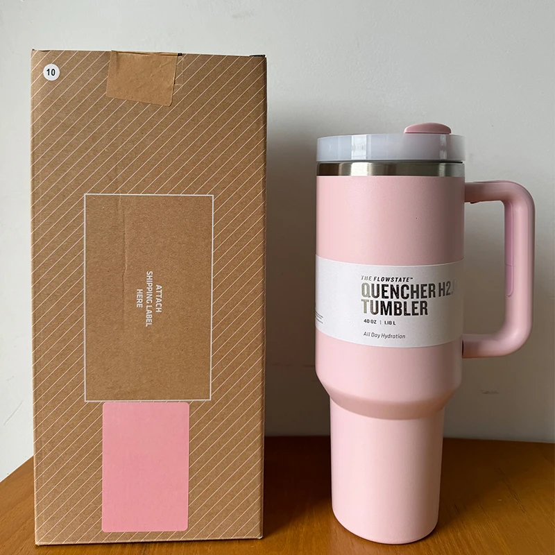 손잡이가 달린 텀블러 뚜껑, 진공 단열 아이스 커피 머그잔, 보온병 컵, 실리콘 부츠, 빨대 스테인레스 스틸, 40 OZ