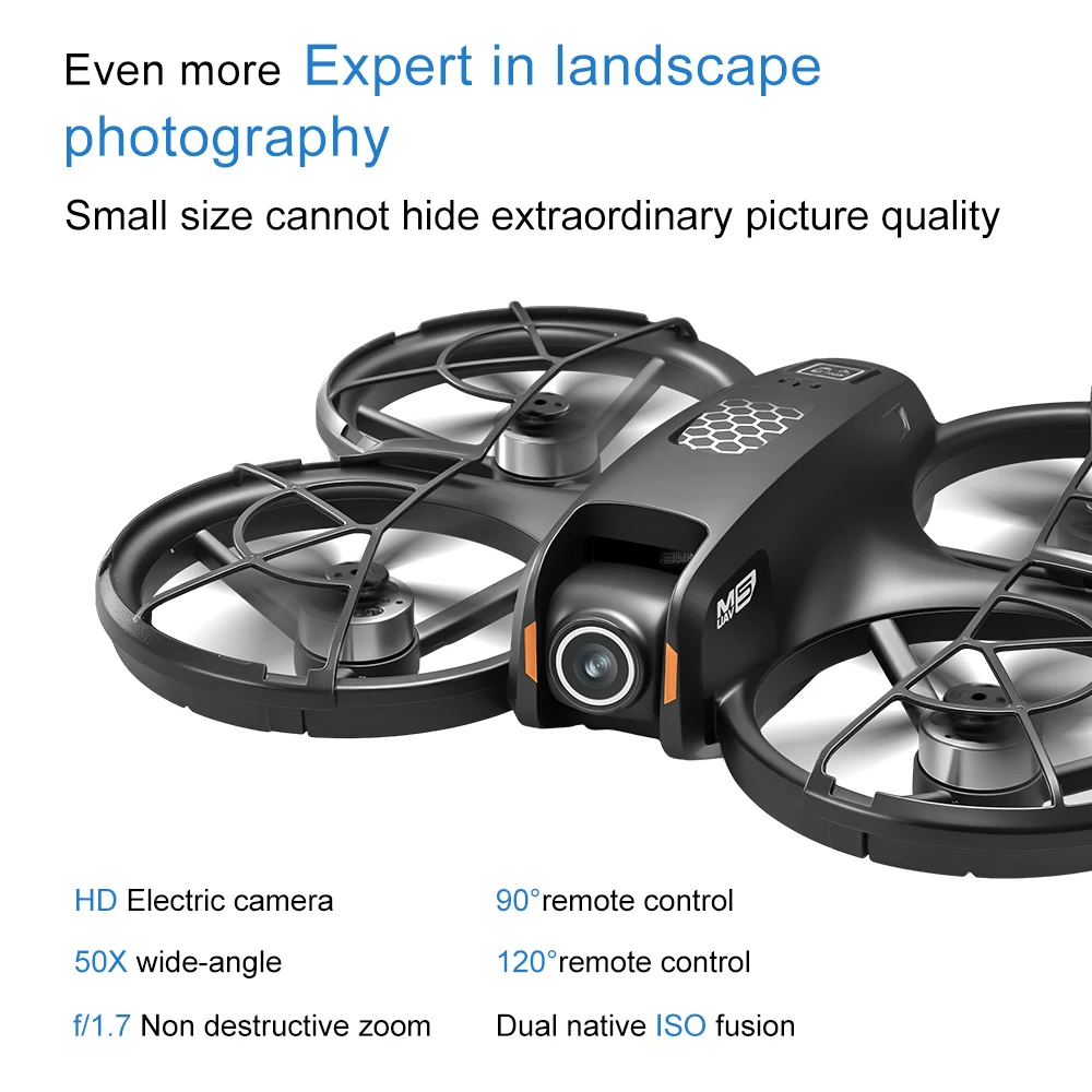Vue de dessus du drone Lenovo M5 8K montrant les hélices et le moteur sans balais