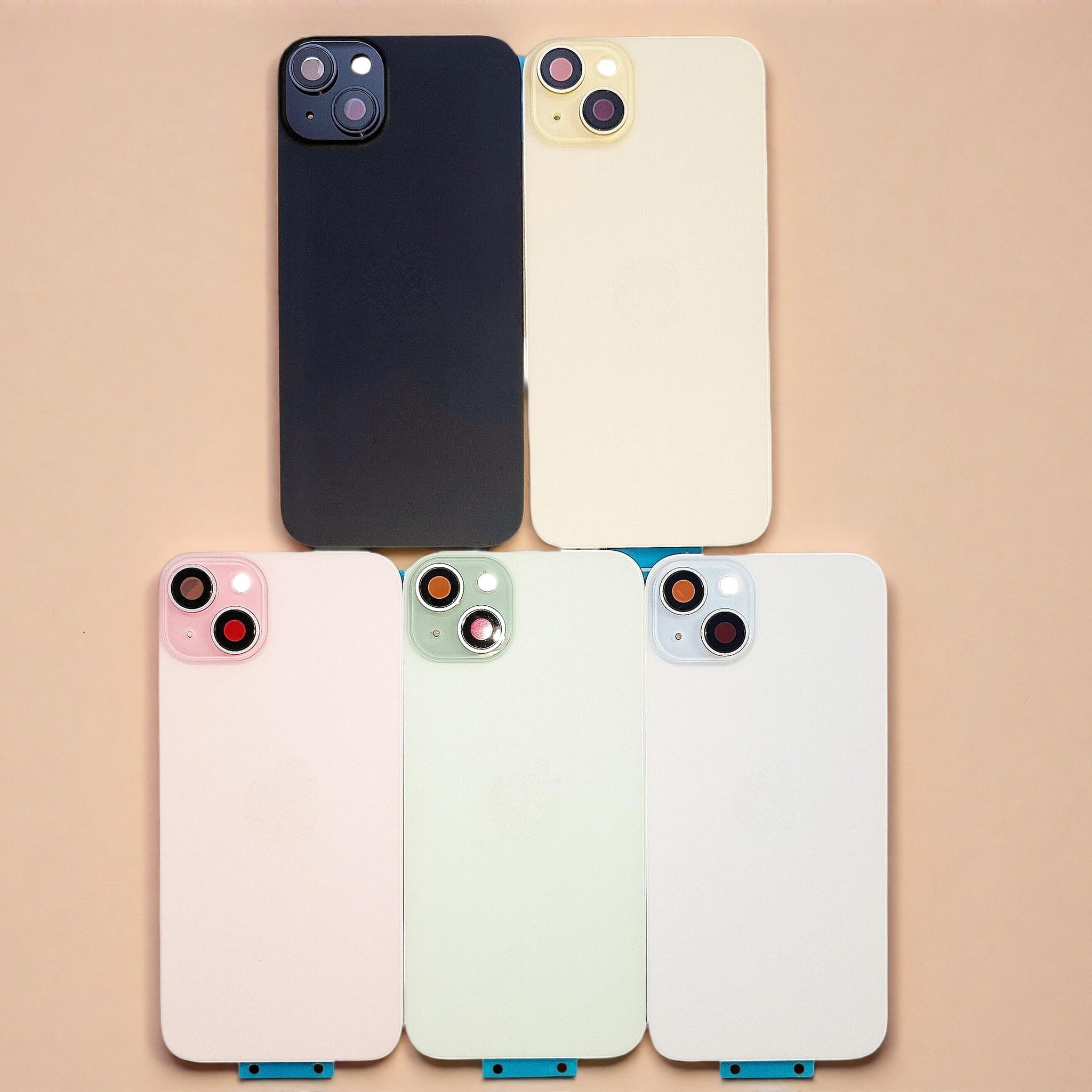 Rear Glass Replacement Kit with Wireless Charging, Camera Frame, and Waterproof Adhesive