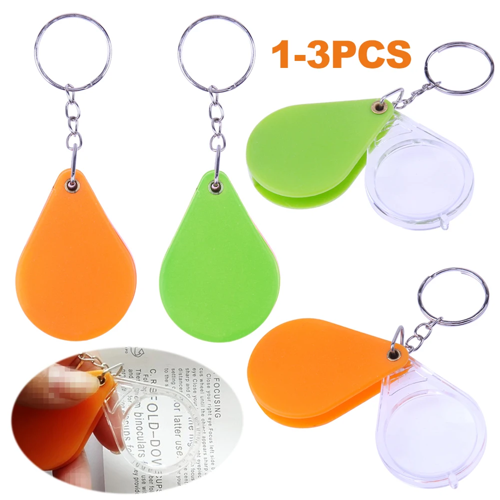 13PC10XPlasticPortableFoldingMagnifierHandheldGlassLens