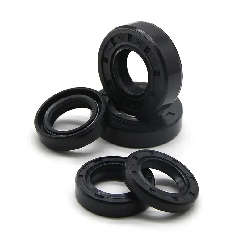 2/5pcs NBR 오일 씰 ID 17mm NBR 오일 씰 TC-17*25/27/28/30/32/35/40/45/47*5/7/8/10mm 니트릴 고무 샤프트 이중 립 오일 가스켓