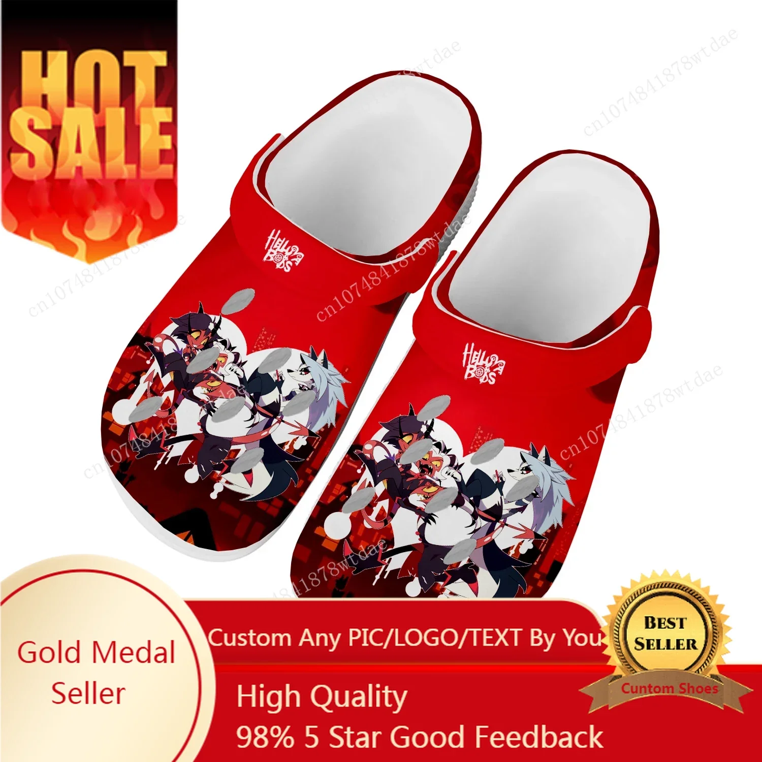 

Boss Anime Cartoon Manga Helluva Home Clogs Men Women Youth Boy Girl Customize Water Shoes Garden Beach Hole Slippers Sandals