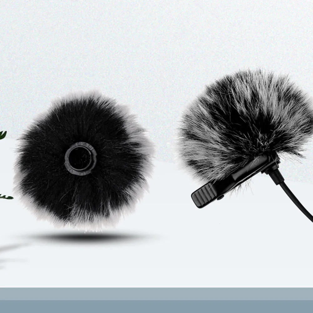 Lavalier Microphone Furry Windscreen Fur Windshield Wind Muff Cover Foam Filter Sponge Microphone Windproof Cover For 5-12/15mm