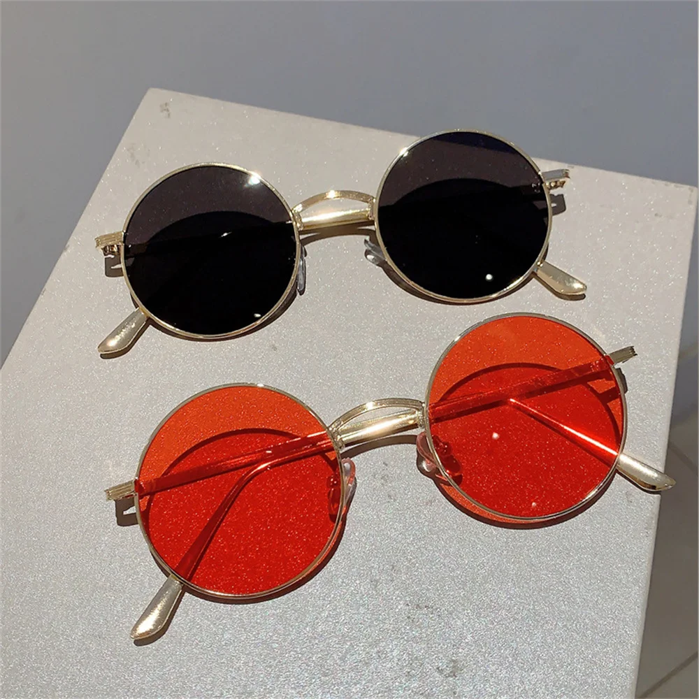 Copper Alloy Steampunk Round Polarized Sunglasses Vintage Men Women Sun Glasses Classic UV400 Metal Frame