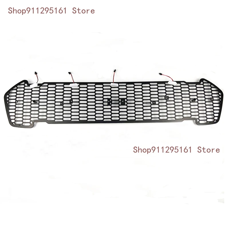 

Fit for FORD RANGER T7 2015-2018 XTL PICKUP CAR GRILLE 4 ORANGE LED BUMPER MASK COVER TRIMS FRONT RACING GRILLE