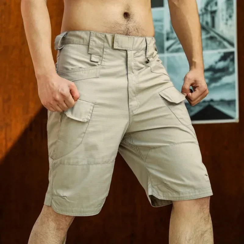 Men's Waterproof Cargo Tactical Shorts Male Outdoor Camo Breathable Quick Dry Pants Casual Outdoor Hiking Sports Shorts