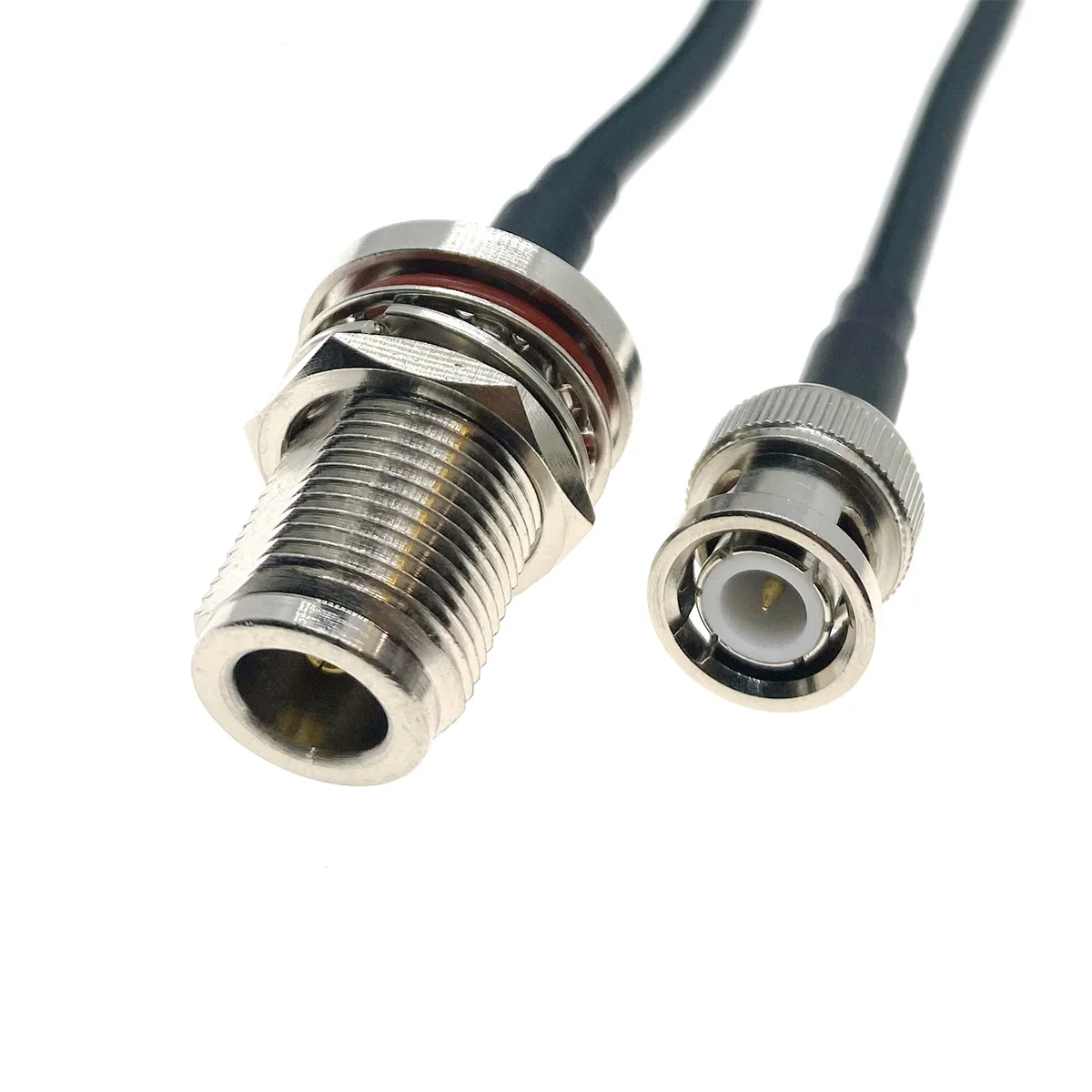 

BNC Male plug To N Female jack Bulkhead Nut Adapter Jumper Pigtail Coax Cable RG58 cable