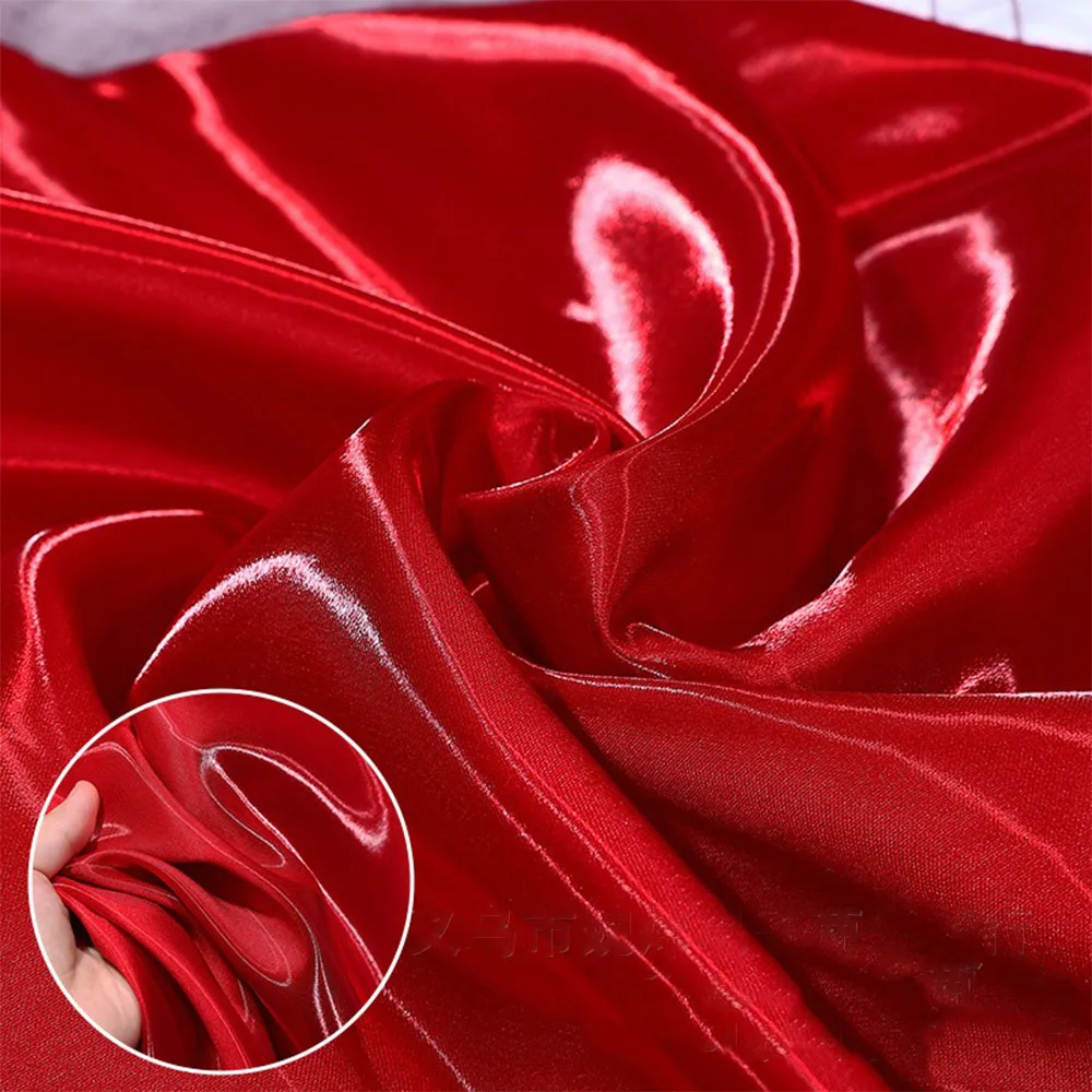 Liquid Drape Satin Fabric Heavyweight High Density Reflective Polyester for Couture Wedding Dresses Gown Designer Stage Styling