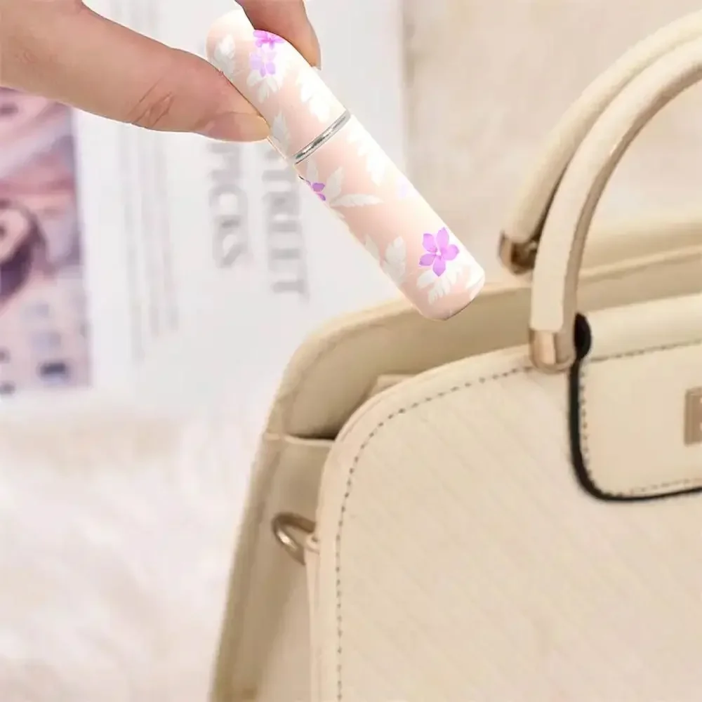 5ml Mini Perfume Bottle Empty Leak-proof Empty Cosmetic Containers Refillable Spray Rotating Bottle